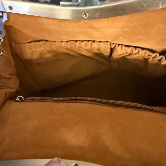 Patricia Nash Tartan Plaid Kiss Lock Frame Bag Anniversary Leather Purse - Picture 7 of 10